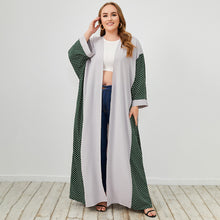 Load image into Gallery viewer, Plus Size Polka Dot Open Front Duster Cardigan

