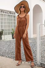Load image into Gallery viewer, Ruffle Strap Wide Leg Jumpsuit
