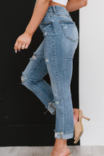 Load image into Gallery viewer, RISEN Taking It Easy Full Size Run Distressed Straight Leg Jeans
