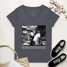 Load image into Gallery viewer, Underestimated graphic Women’s recycled v-neck t-shirt
